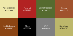 Vintage Christmas colors palette