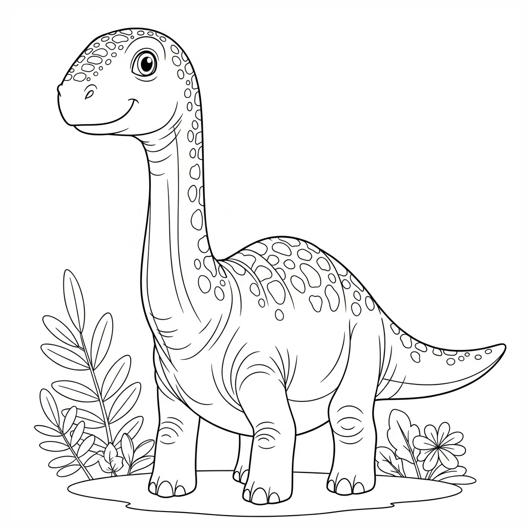 Ausmalbild von einem Baby-Dino