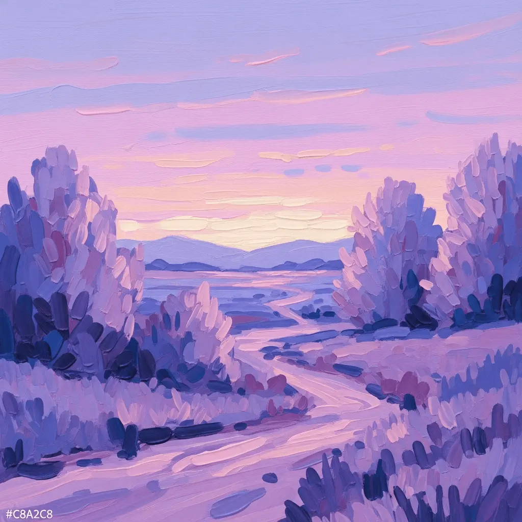 lilac landscape