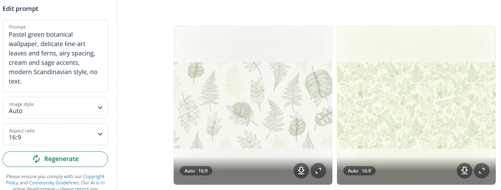 Pastel green wallpaper