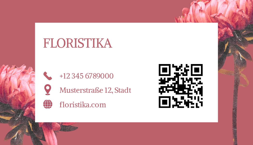 Visitenkarte mit verspieltem Design