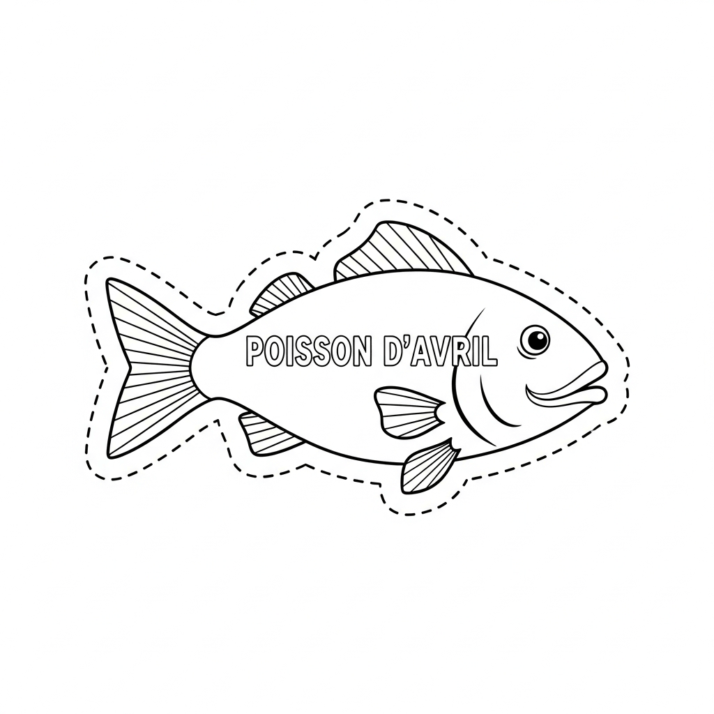 coloriage poisson d'avril maternelles