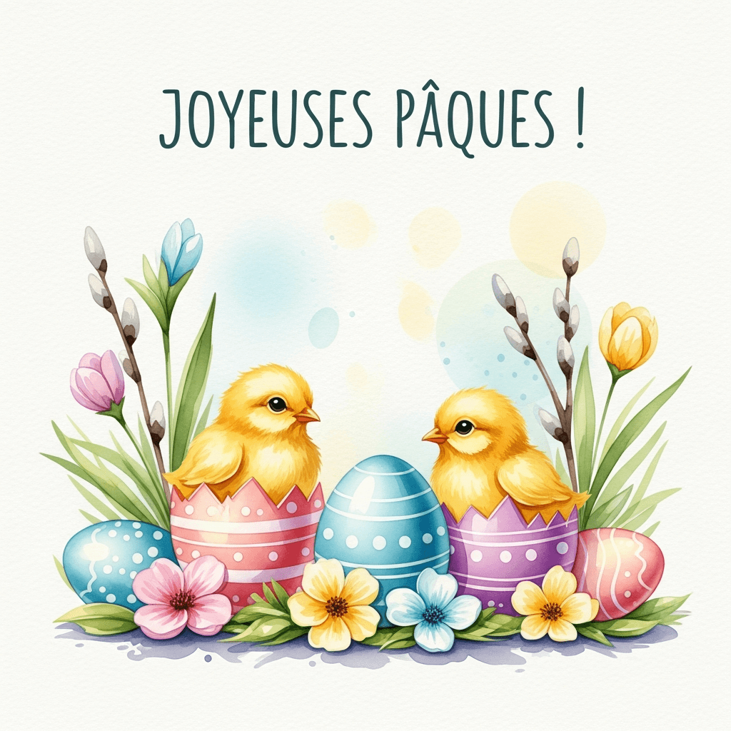 image paques poussin