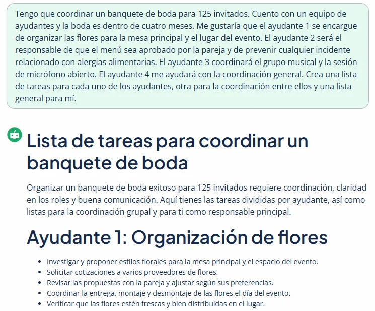 El generador de to do list de Quillbot te ayuda a generar tareas tan complejas como una boda.