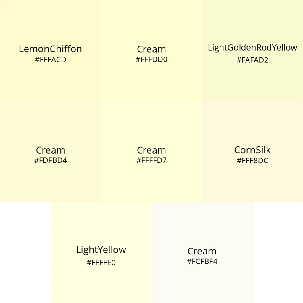 Cream hex code