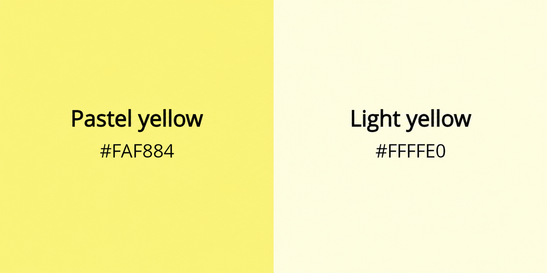Pastel yellow comparison
