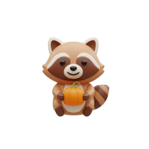 An autumn racoon emoji created with Quillbot's Emoji Generator