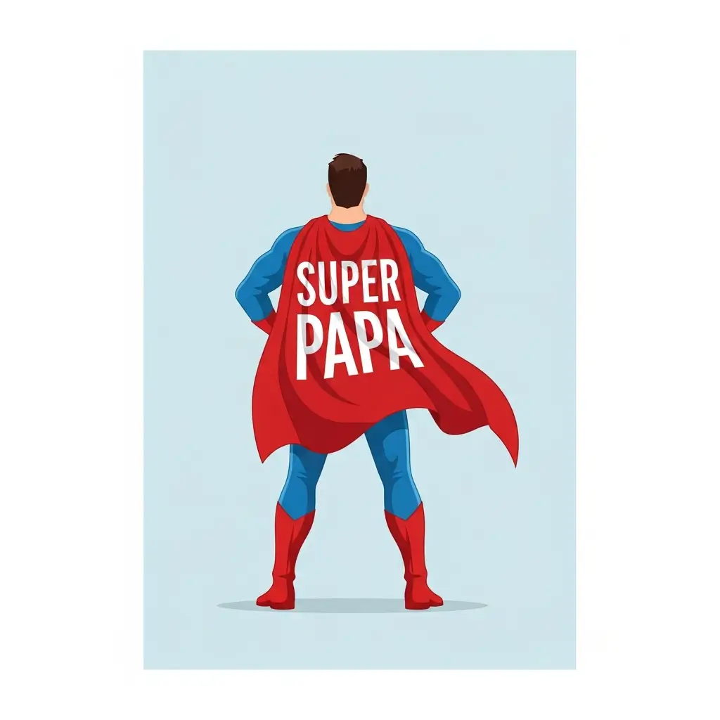 carte fête des pères superman
