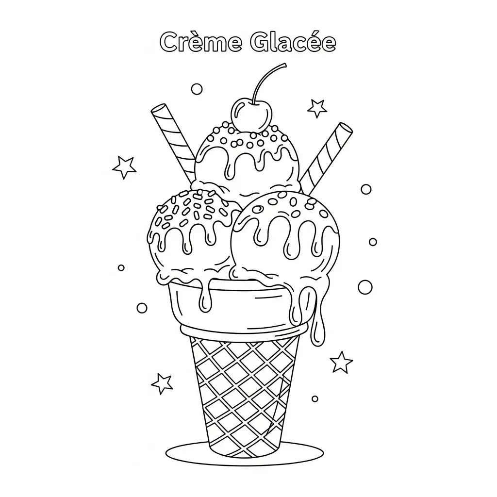 coloriage creme glacee