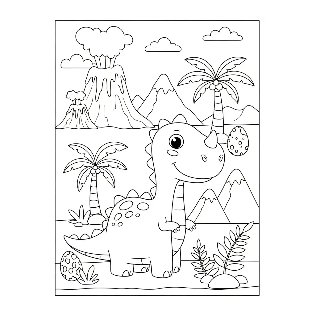 coloriage dinosaure pour enfant