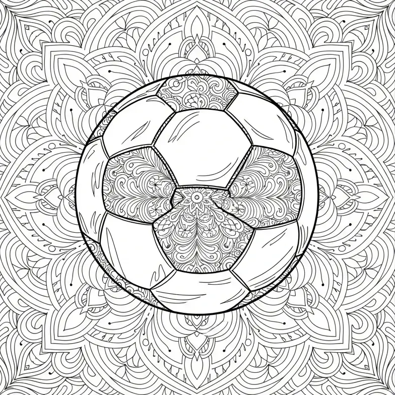 coloriage football ballon mandala