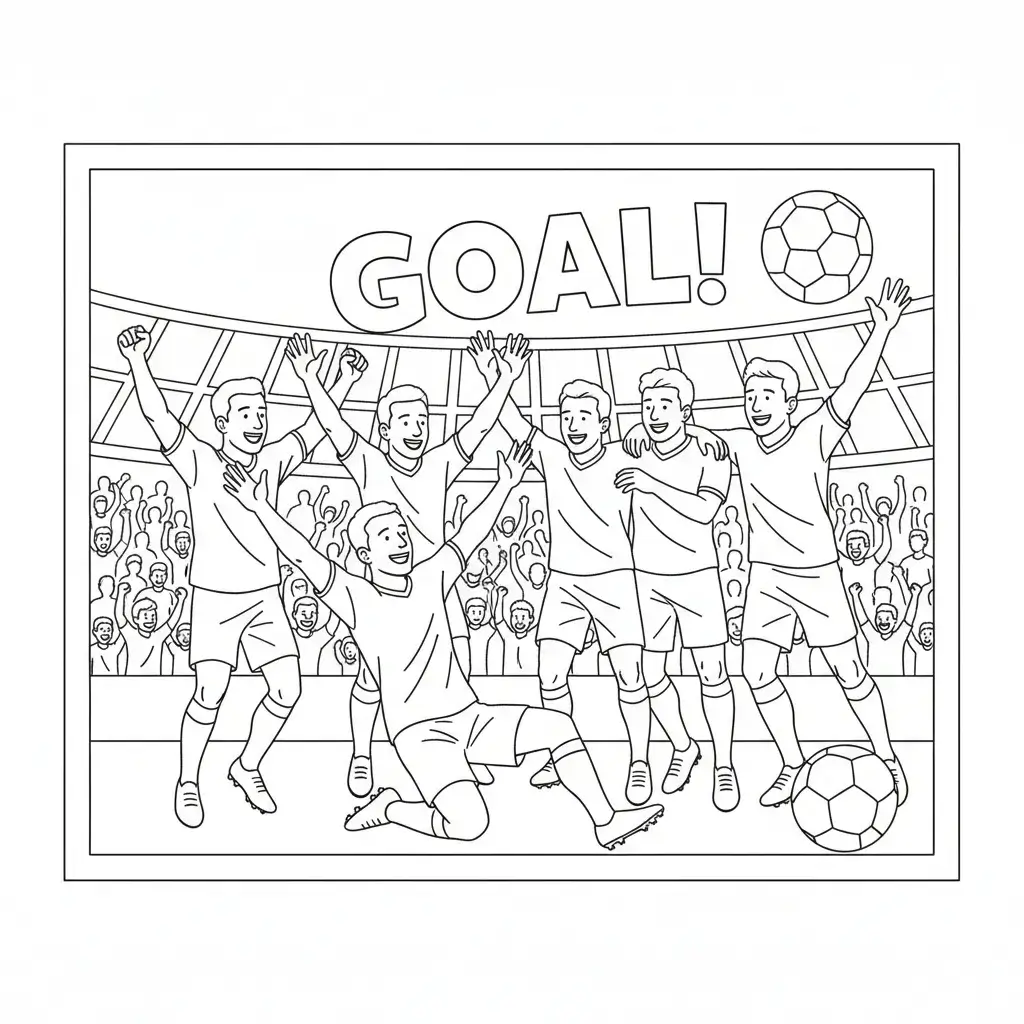 coloriage football but des joueurs
