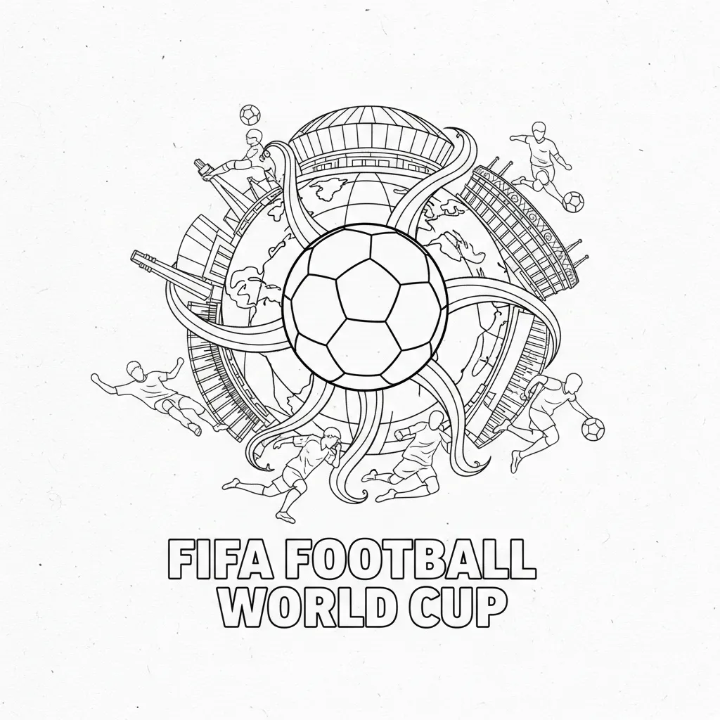 coloriage football coupe du monde fifa 2026