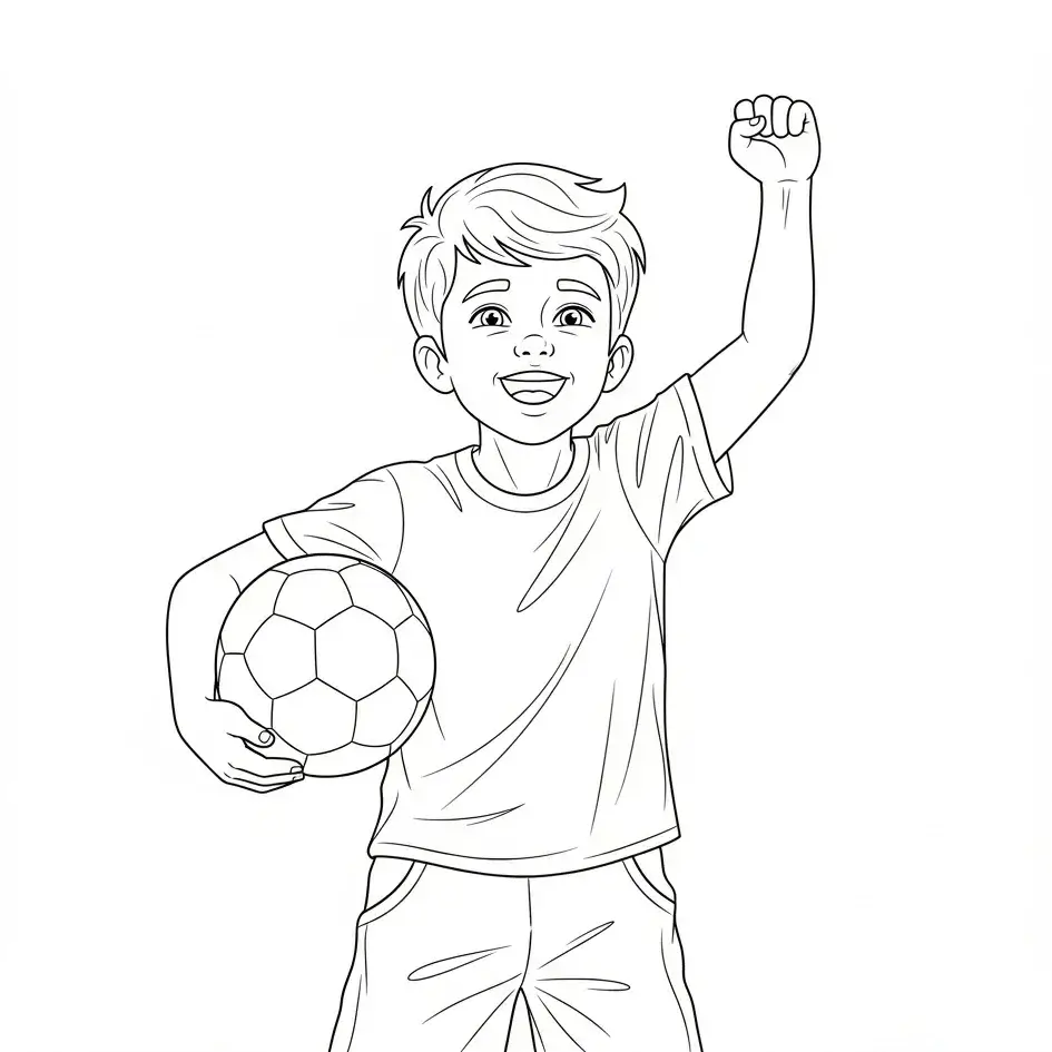 coloriage football enfant dessin