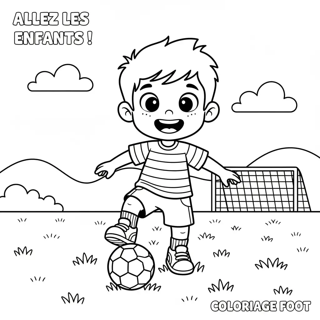 coloriage football pour enfants