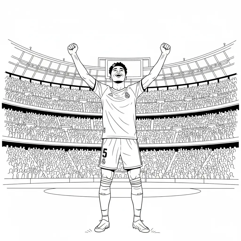 coloriage football victoire match
