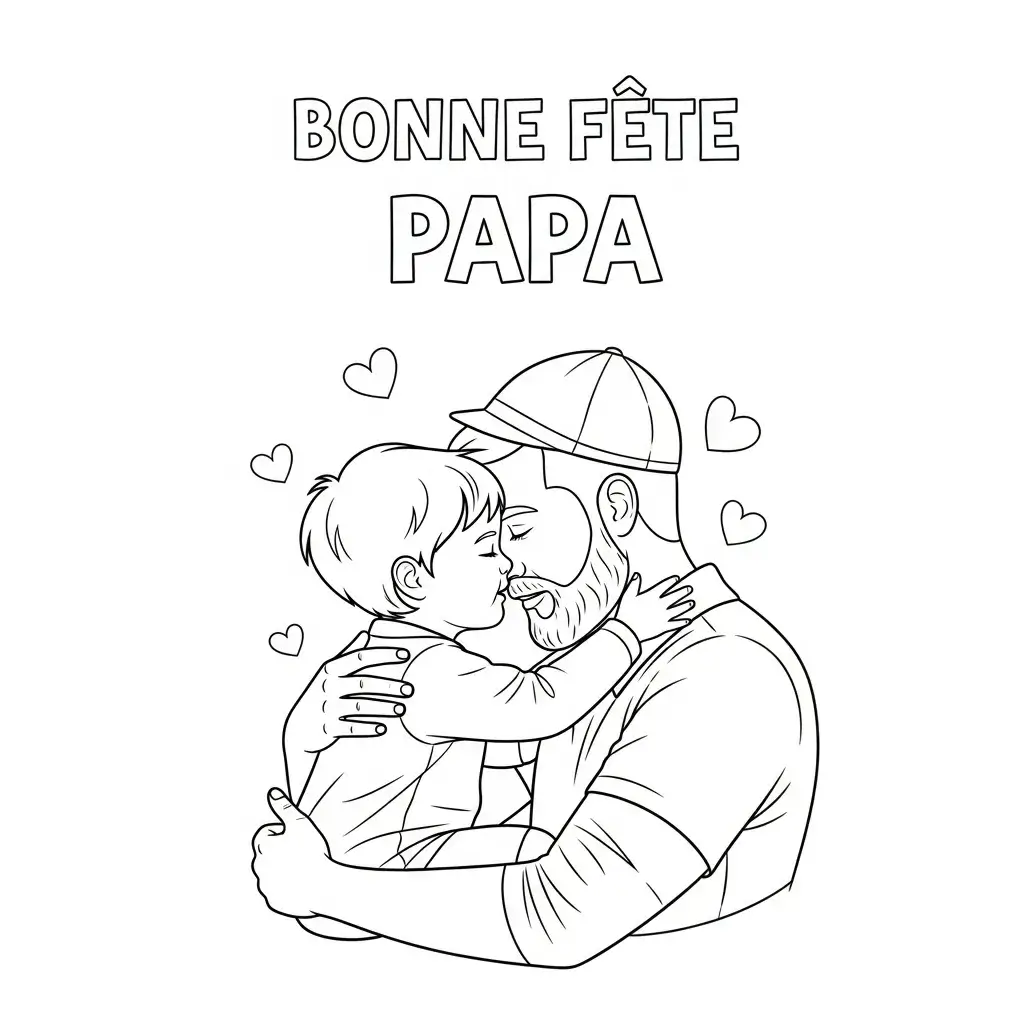 dessin fete des peres coloriage enfant