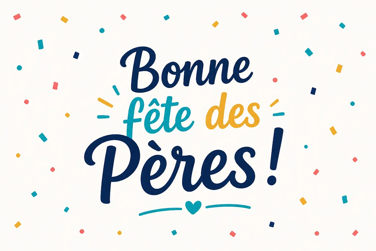 dessin fete des peres message pour carte simple