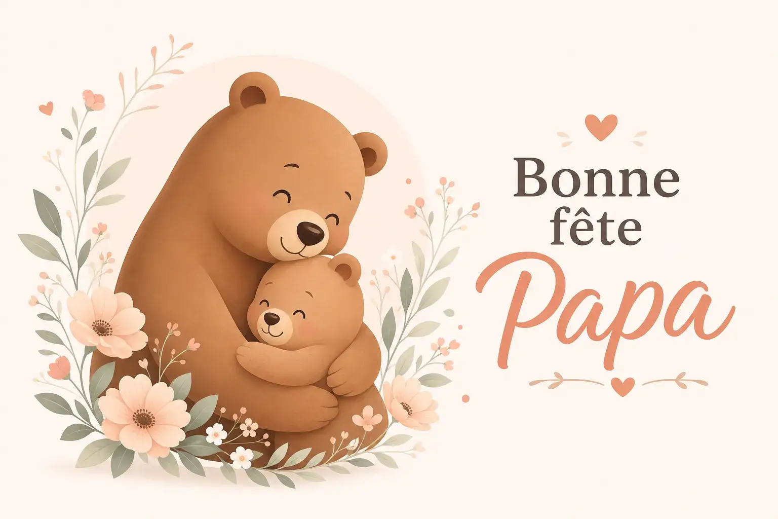 dessin fete des peres ours et ourson