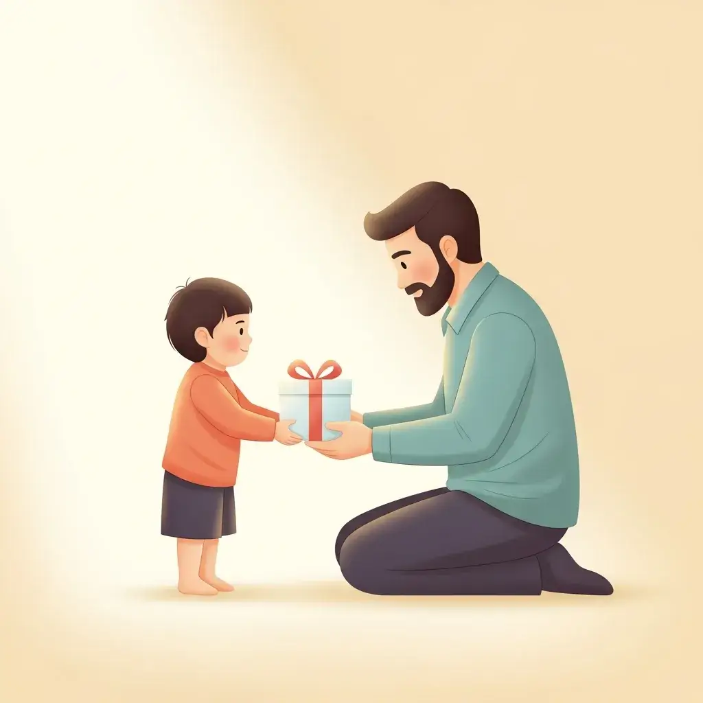 dessin fete des peres simple couleur