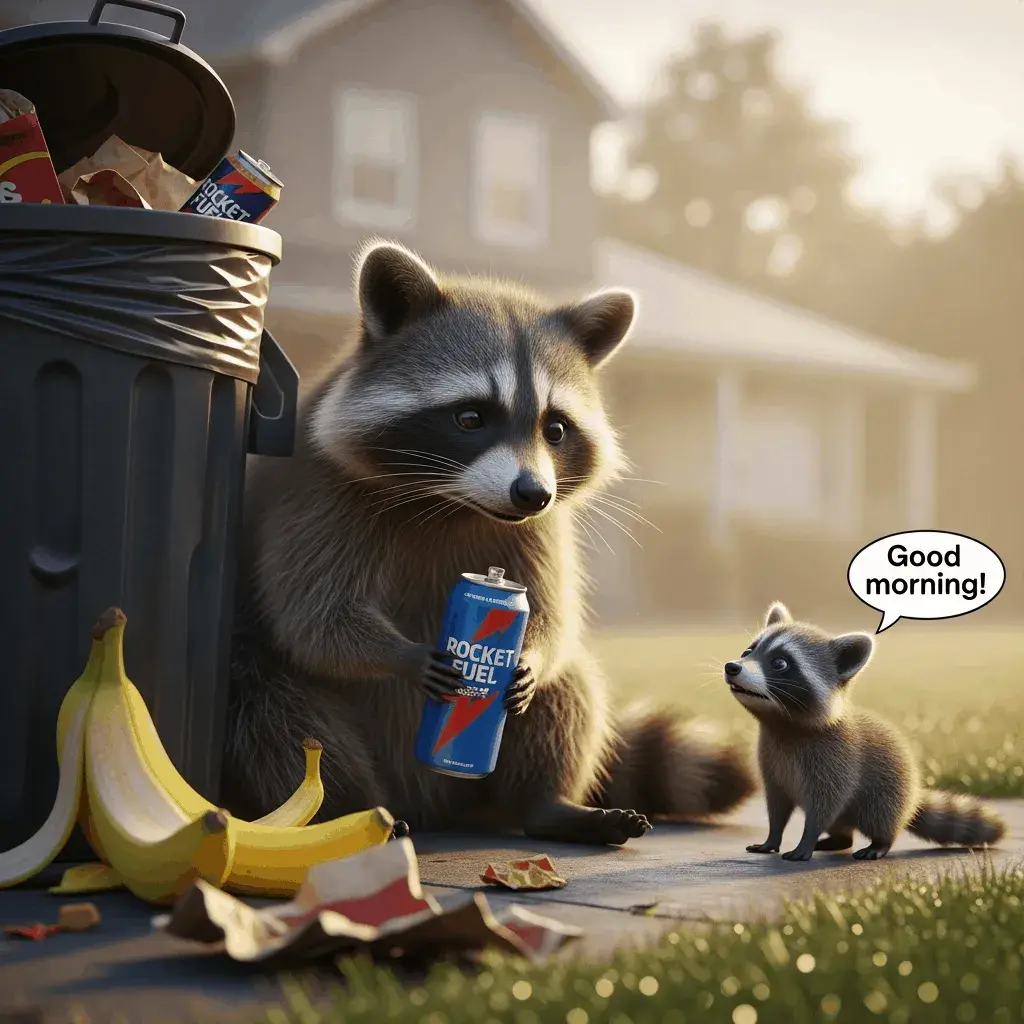morning-raccoon