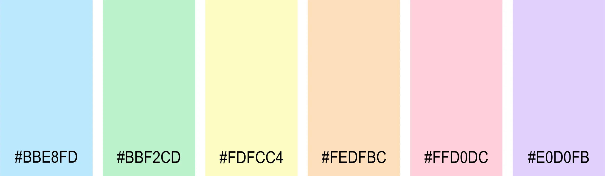 Pastellfarben Farbpalette