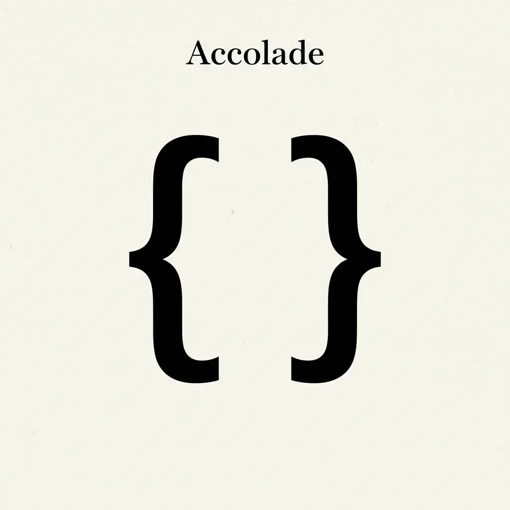 accolade typographie