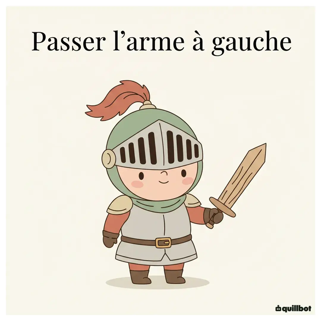 expression passer l'arme a gauche