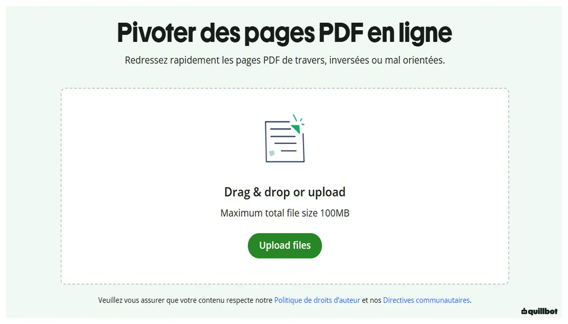 pivoter un pdf