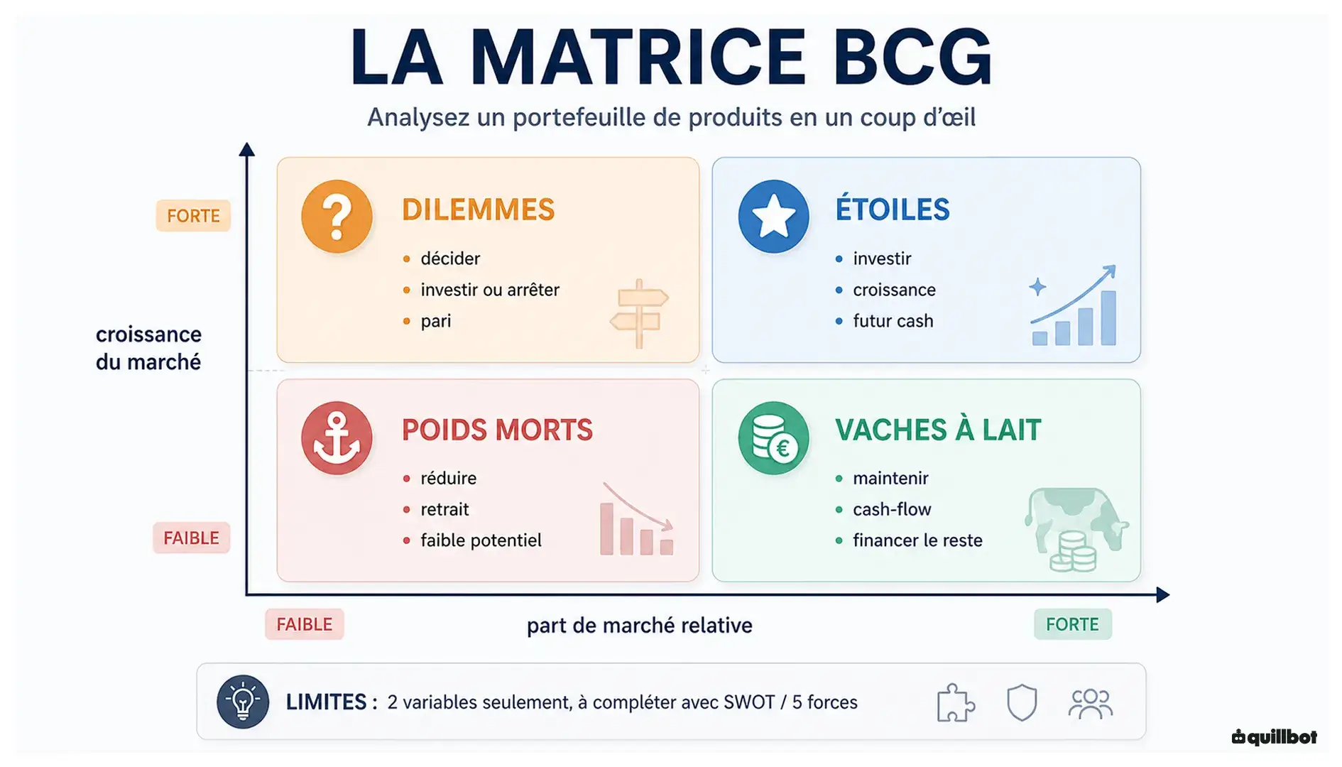 La matrice BCG, aussi appelée BCG growth share matrix, est un outil d’analyse stratégique.